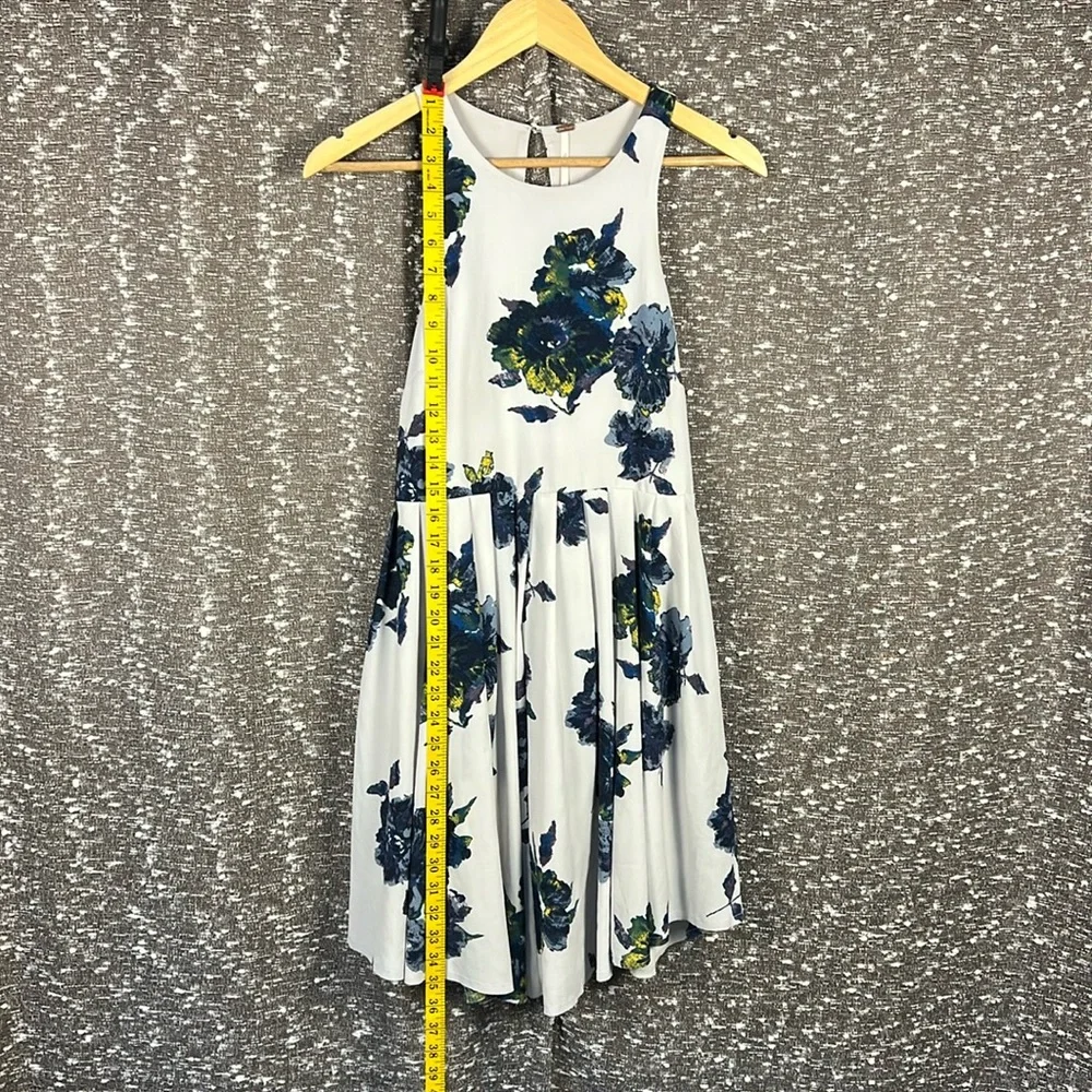 Free People OB420184 Cloud Combo Floral Flutter By Pleated‎ Mini Dress Size 4